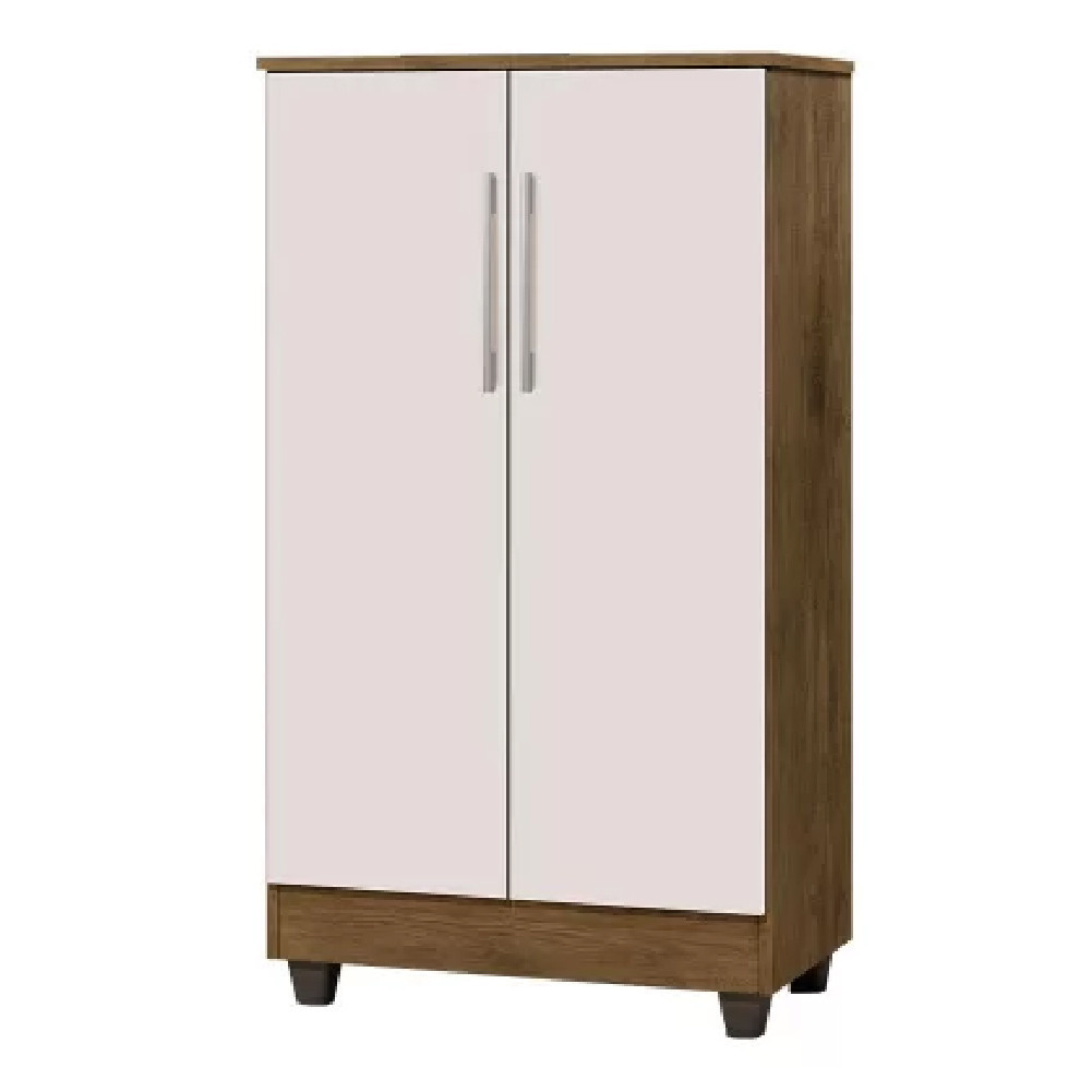 Armário Multiuso Organizador Lavanderia 2 Portas 1,18m Smart Jequitibá/Off White J&A - Home & Living