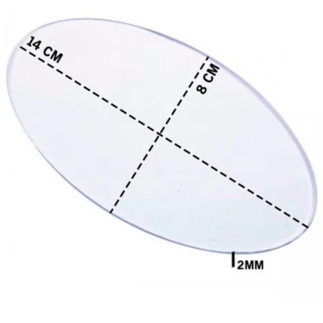 Base Acrilica Oval 14x8 - 30 Unidades - Topo De Bolo/Biscuit/Artesanatos MR em Oferta na Shopee