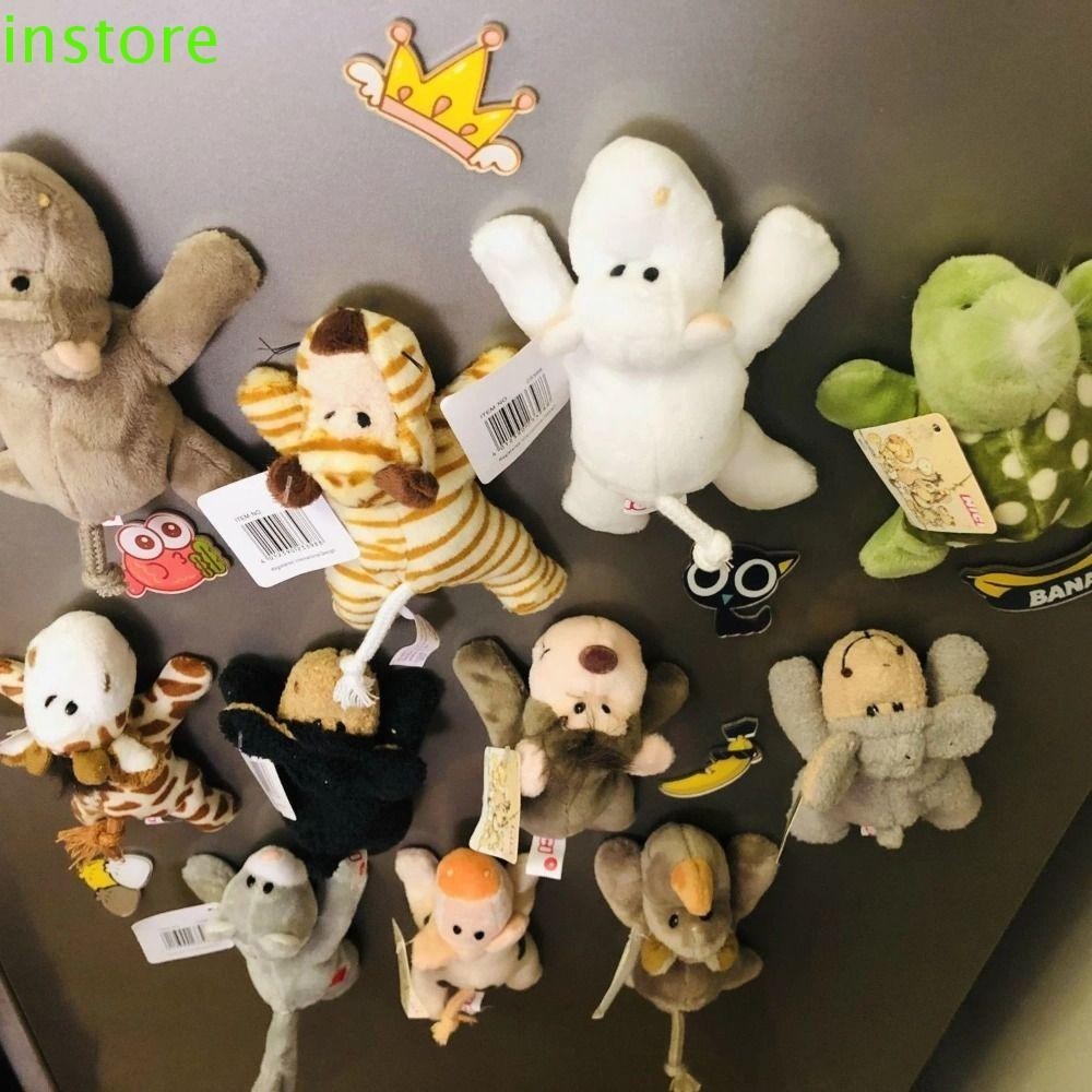 INSTOREAY Geladeira Animais De Pelúcia Bonecas Móveis Decoração Do Armário Material Macio Suporte Telefone Móvel Para Ca