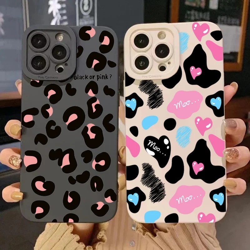 Capa Leopardo Rosa Padrão De Impressão Para Samsung Galaxy A14 A54 A34 A13 A05 A05S A23 A15 A33 A35 A53 A55 A52 A32 A52S A72 A73