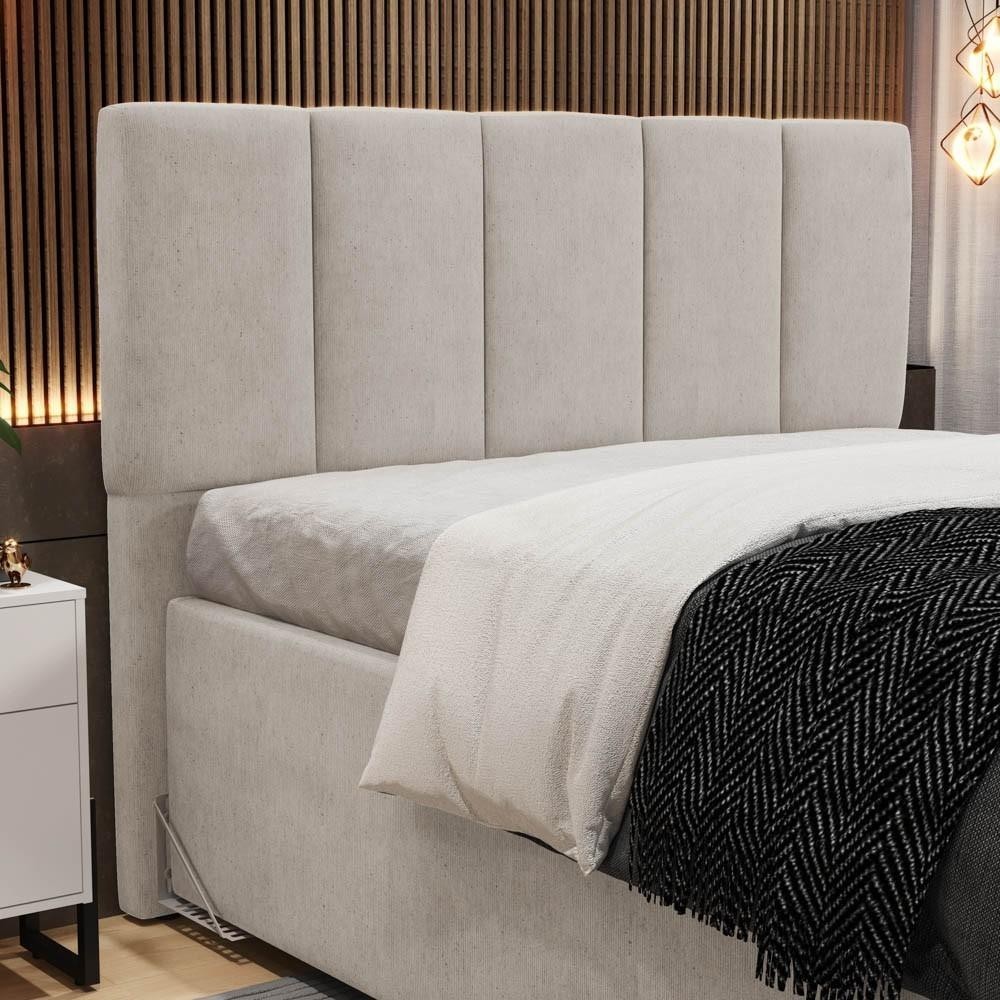 Cabeceira Cama Box Casal Queen 160cm Pérola W01 Linho Bege - Mpozenato - Home & Living
