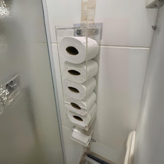 Porta Papel Higiênico Rolo Acrílico Para 5 Rolos Banheiro Suporte Parede Organizador Papel Higienico Tipo Vidro Fixação Parafuso em Oferta na Shopee