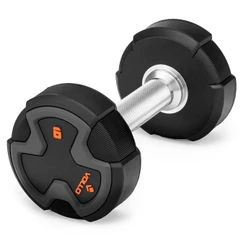 Halter Dumbbell 6kg Antiderrapante Vollo Peso Academia Musculação Treino Crossfit Anti-Rolagem