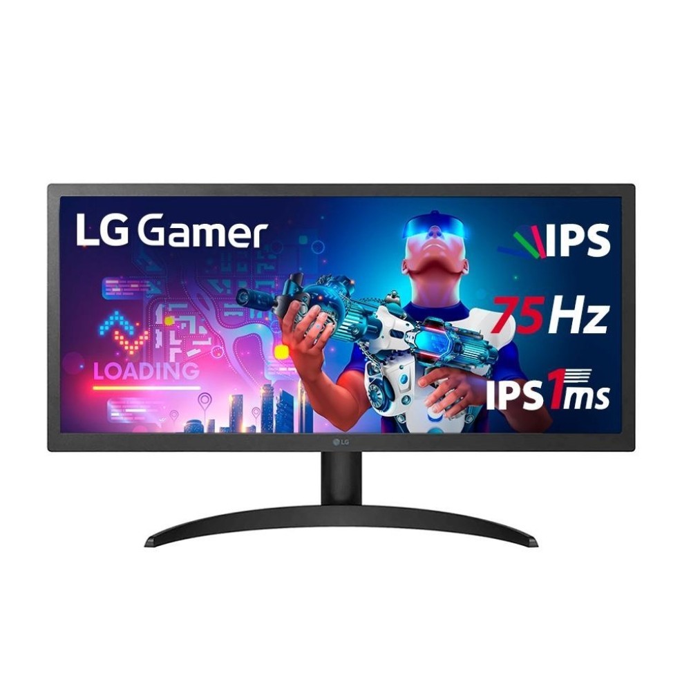 Monitor LG 25,7” 26WQ500 Gamer Ultrawide FHD 1ms 75Hz HDMI FreeSync