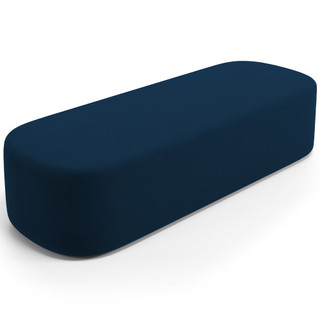 Puff Decorativo Orgânico Para Living Quarto 140cm Doha W01 Suede Azul Marinho - Lyam Decor em Oferta na Shopee