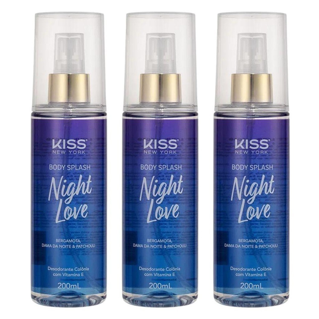 Kit Body Splash Kiss New York Night Love Bs04b 200ml C/3