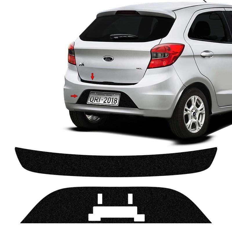 Kit Protetor Do Porta-Malas Ka Hatch 2017/2018 + Fundo De Placa Genérico