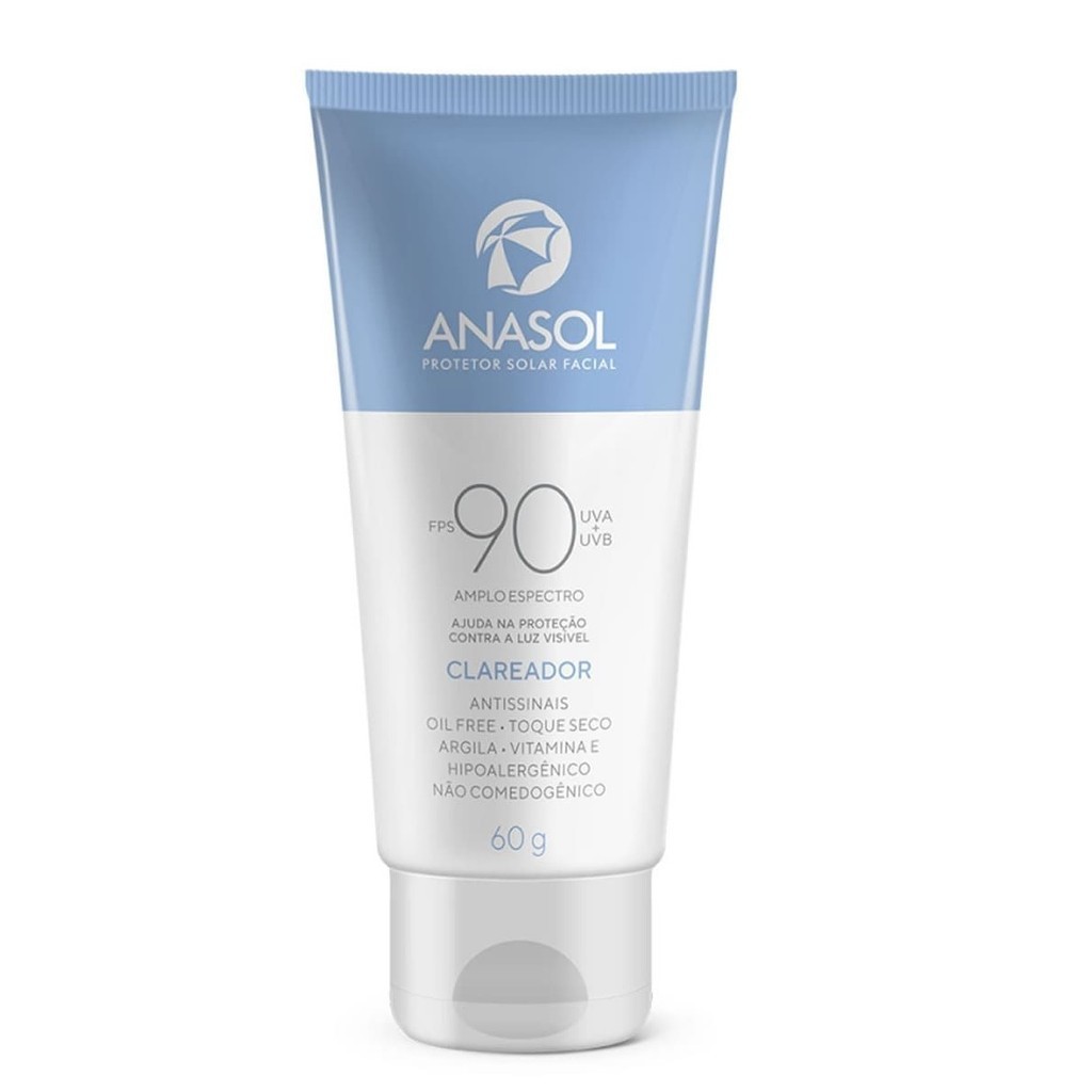 Anasol Protetor Solar Facial FPS90 Clareador 60g