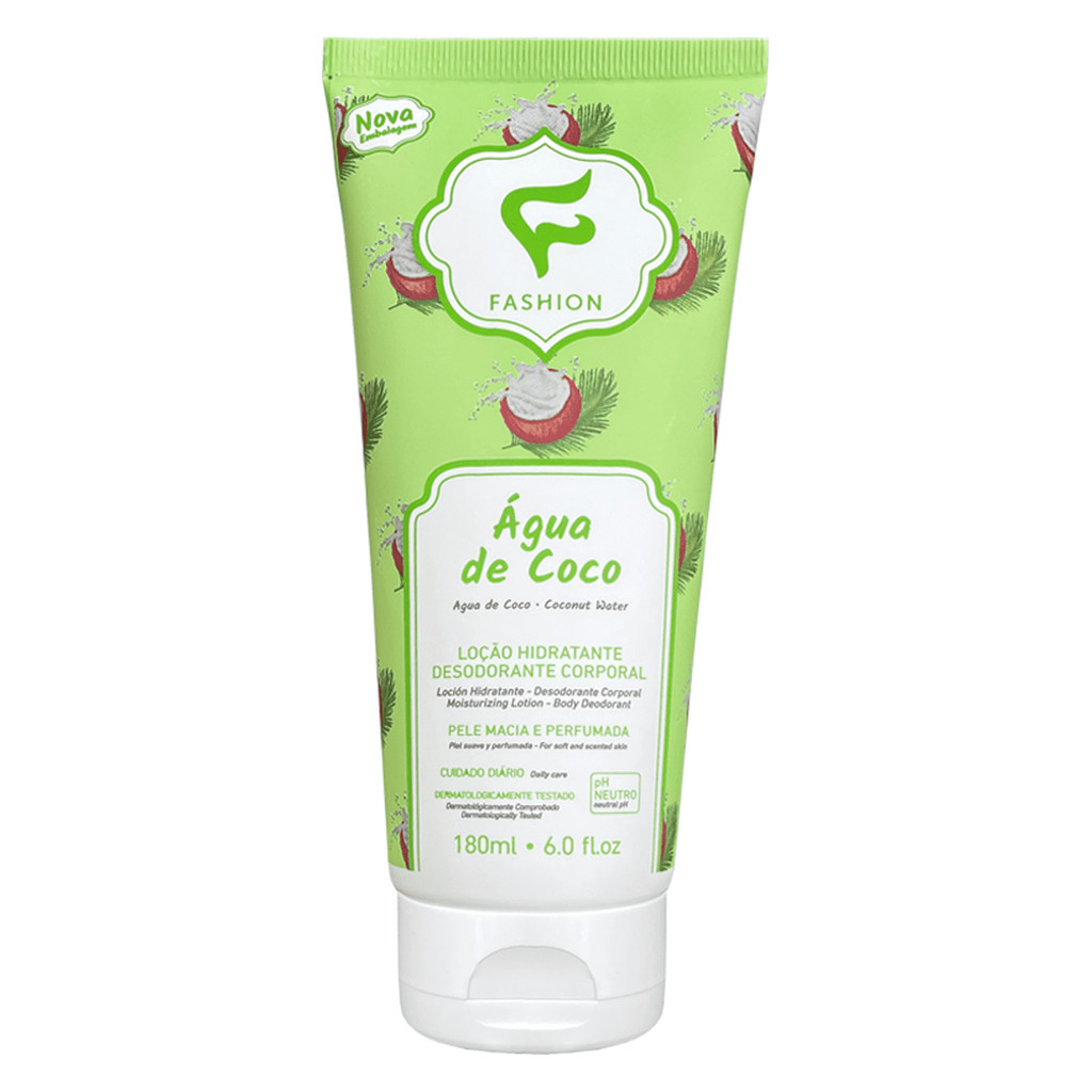 Creme de Pele Água de Coco Fashion Hidratação Refrescante