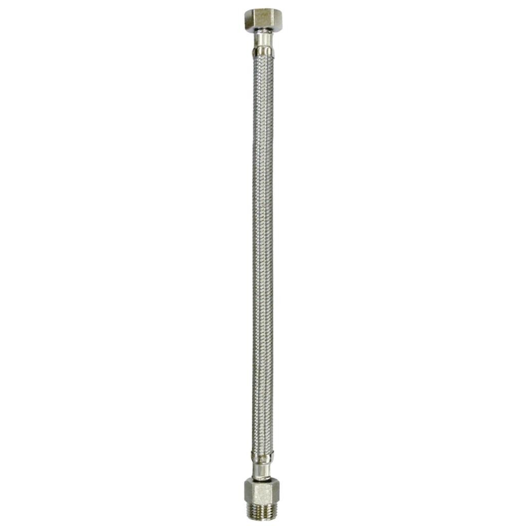 Engate Flexivel Aco Inox Trancado C/ Canopla 1/2''x60cm Japi