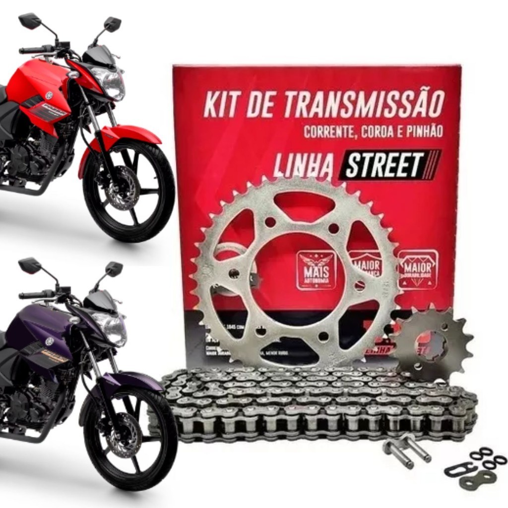 KIT RELAÇÃO YS FAZER 150 DID COM RETENTOR 2014 2015 2016 2017 2018 2019 2020 2021 2022 2023 2024