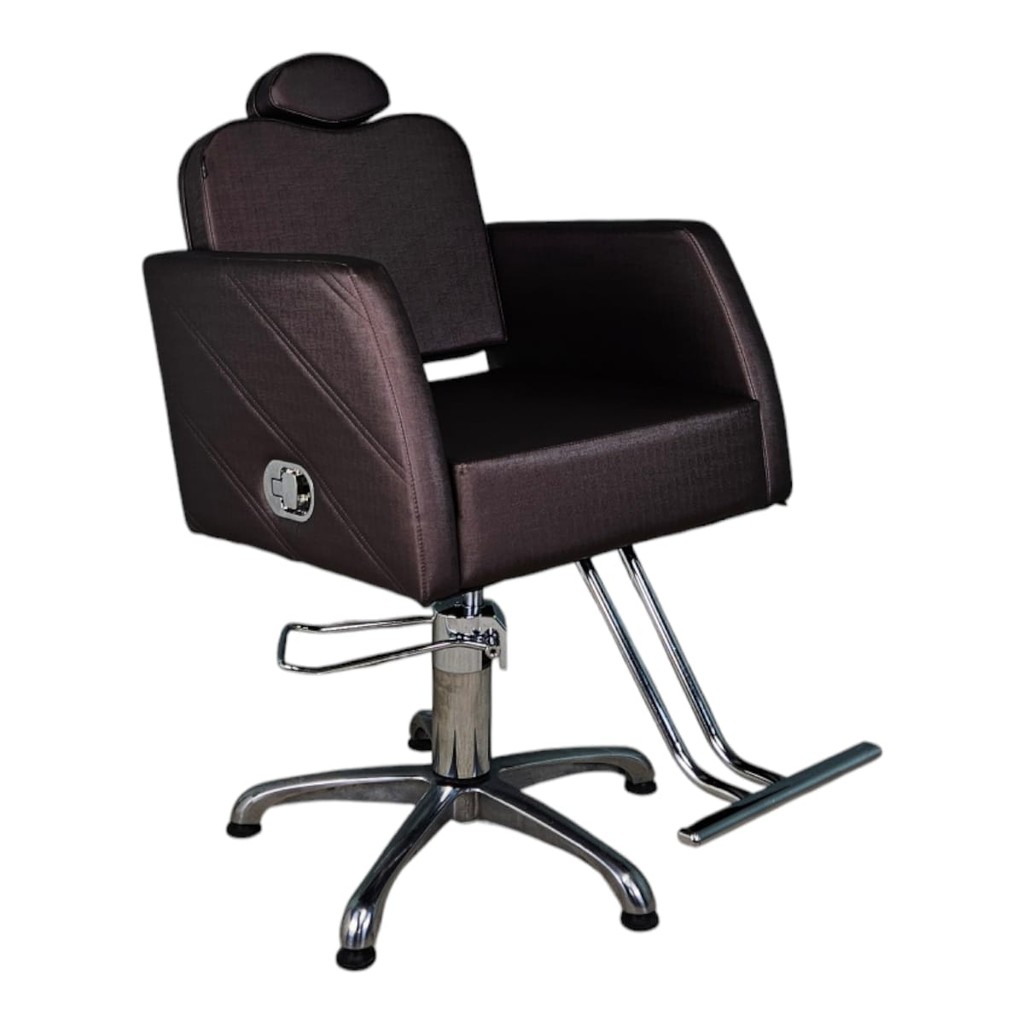 Cadeira Nexus Reclinável Salão De Beleza Marrom Acetinado