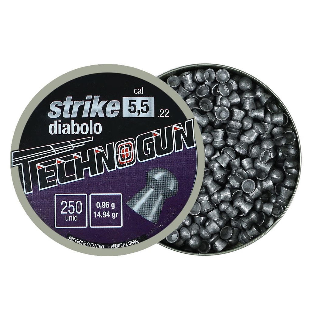 CHUMBINHO STRIKE 5.5MM 250UN 15,12GR TECHNOGUN