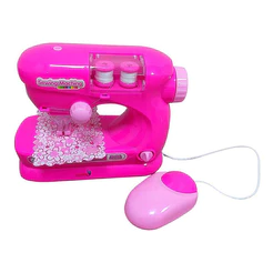 Máquina De Costura Infantil Mini Ateliê Importway Cor Rosa Escuro