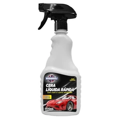 Cera Líquida Rápida com Gatilho para Carro Moto Fácil Aplicação Brilho Itenso Rodabrill 500ml