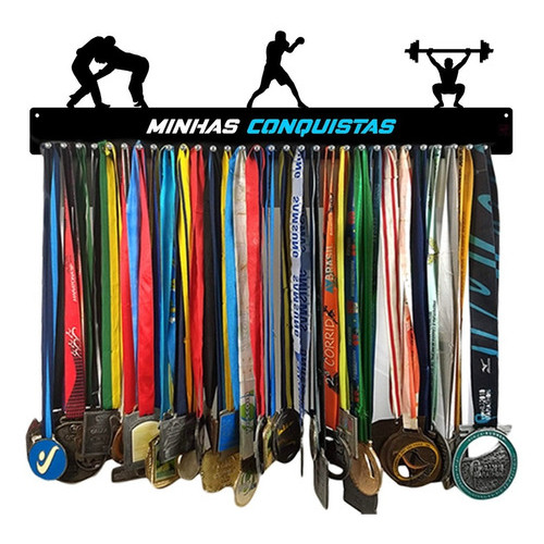 Porta Medalhas Jiu-boxe-levantamento Peso P/até 100 Medalhas