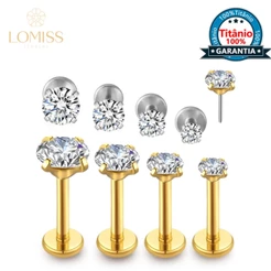 Piercing Labret Push Pin Titânio Helix Conch Tragus Nariz Corrente Nariz Australiano Tragus Titanio