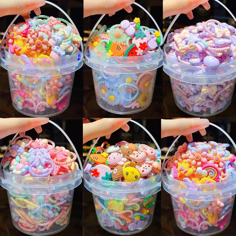 40 Pçs Coreano Colorido Laços De Cabelo Conjunto Para Meninas Crianças Bonito Dos Desenhos Animados Rabo De Cavalo Supor