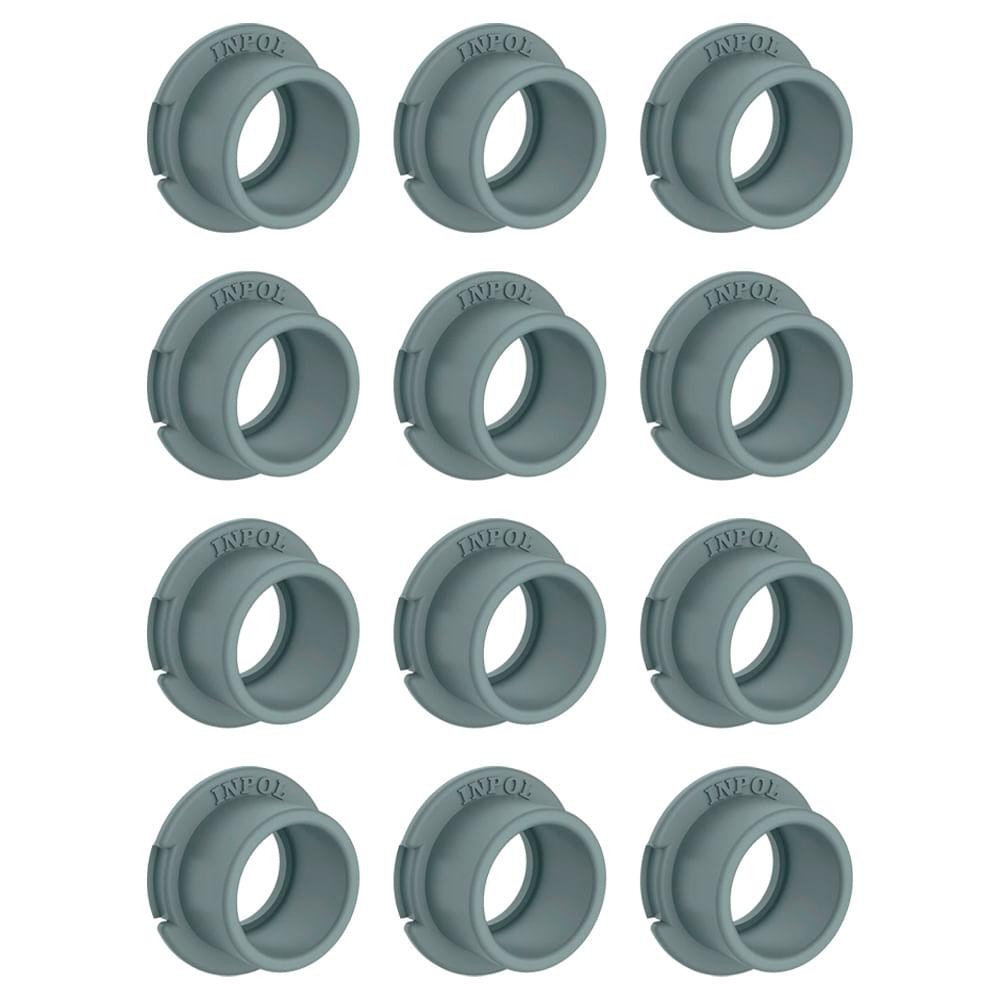 Kit Com 12 Conectores Adaptador 3/4" Cinza Inpol - 28