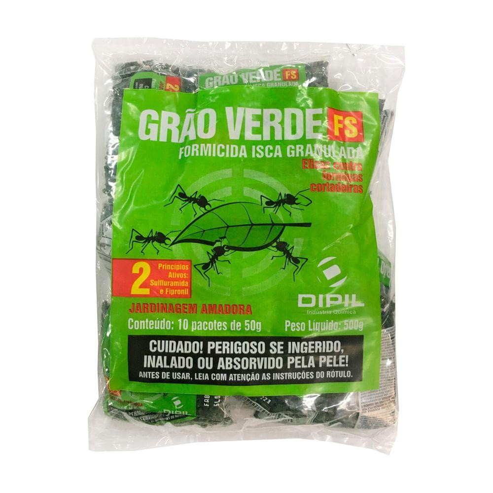 Formicida Isca Granulada Grao Verde Fs Dipil 500gr em Oferta na Shopee
