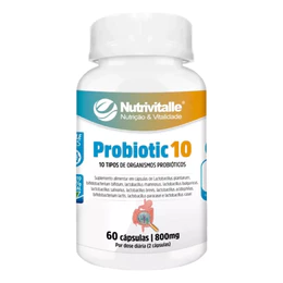 Probiotico 10 800mg 60 Cápsulas Nutrivitalle