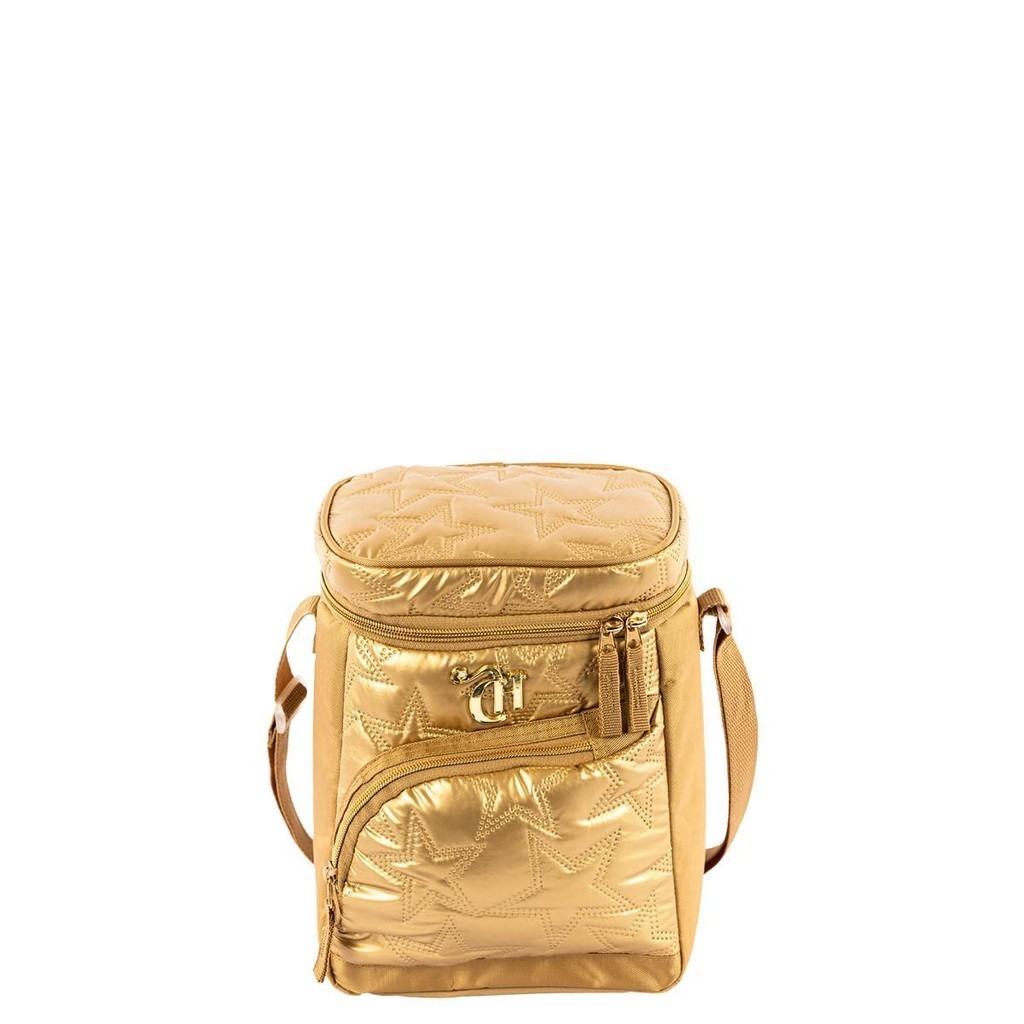 Lancheira Grande Capricho Estrelas - Dourada em Oferta na Shopee