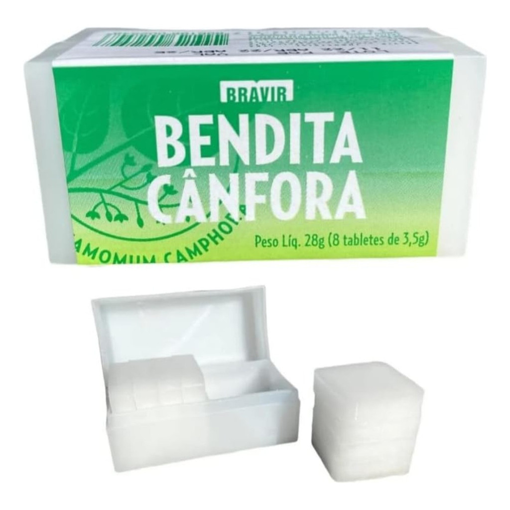 Bendita Cânfora Pastilha Odorizante - Estojo Com 8 Tabletes em Oferta na Shopee