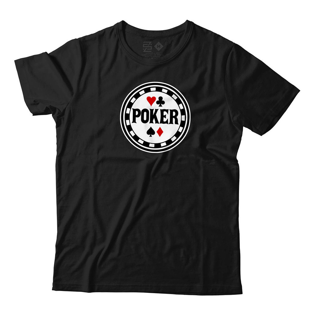 Camiseta Poker Cartas Baralho Camisa Unissex Algodão