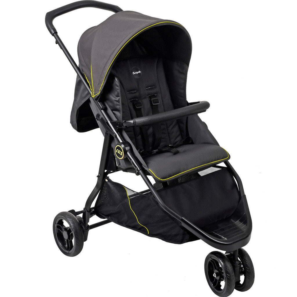 Carrinho de Bebe 3 Rodas Berço Passeio Burigotto CR3 Gray Red