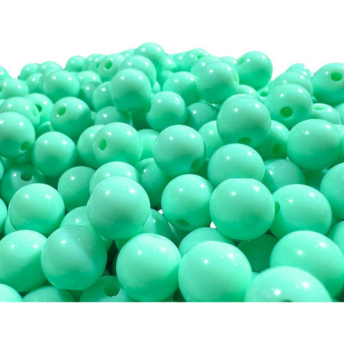 Miçanga Bola Acrílica 8mm Verde Turquesa 250g Promoção