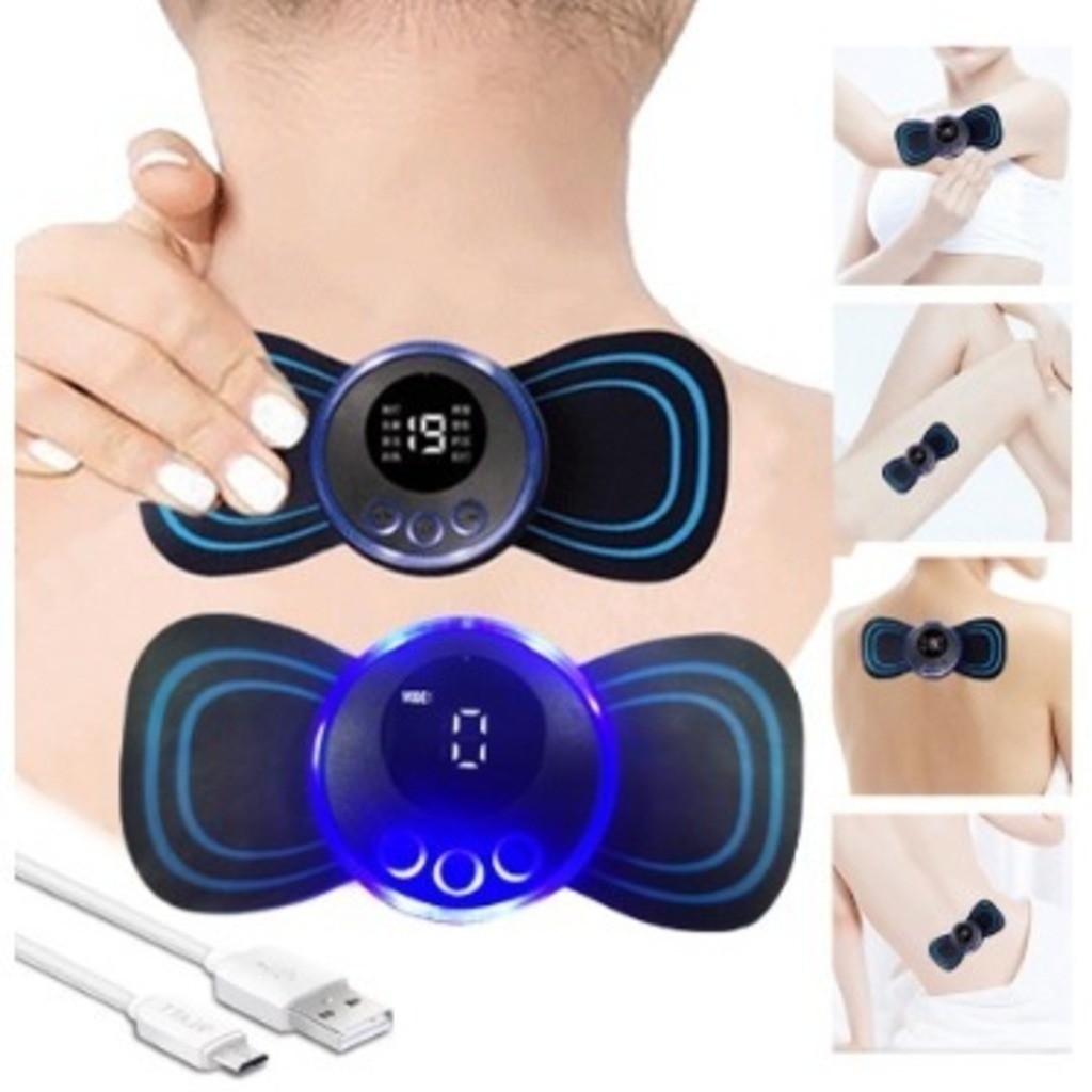 **Mini Massageador EMS Estimulador Elétrico De Pescoço Portátil Para Alívio Da Dor Muscular  6 Modos Diário ** em Oferta na Shopee