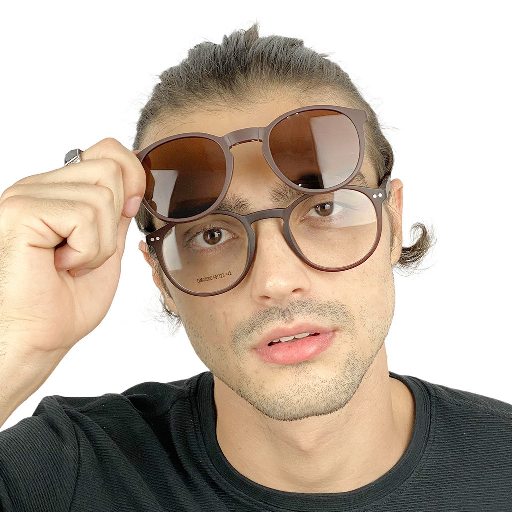 Armação Masculina Sem Grau Com Lente Clipon Dobravel Cm197 em Oferta na Shopee