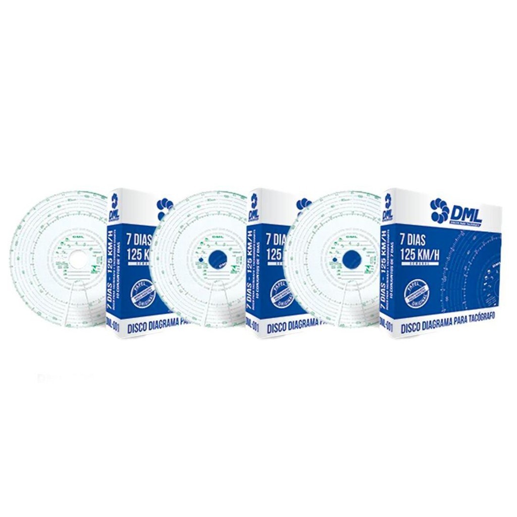 Disco De Tacografo Semanal 125x7d Dml 001 cx10un - 03 caixas
