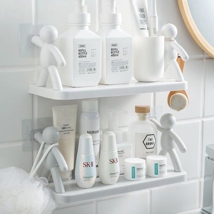 Porta Shampoo Com Boneco Para Parede Rack Suporte Organizador Cozinha Casa Em Tempero Banheiro Plástico Com Adesivo Prateleira  De Sabonete Plástico BOB  Retangular BUDDY Organizadora 33X14,5X13,5 Autoadesivo em Oferta na Shopee