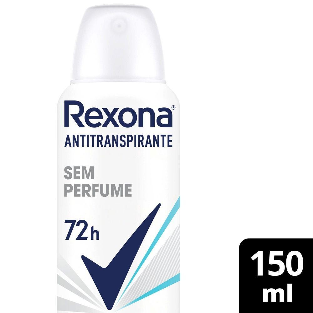 Desodorante Antitranspirante Rexona Feminino Sem Perfume 150ml - Beauty