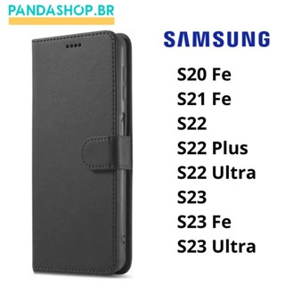 Capa Case Flip Carteira Para Samsung Galaxy Linha S20 Fe/ S21 Fe/ S22/ S22 Plus/ S22 Ultra/ S23/ S23 Fe/ S23 Ultra