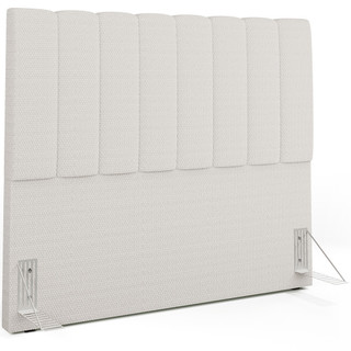 Cabeceira Cama Box Casal 140 cm Dália W01 Bouclê Cru - Lyam Decor em Oferta na Shopee