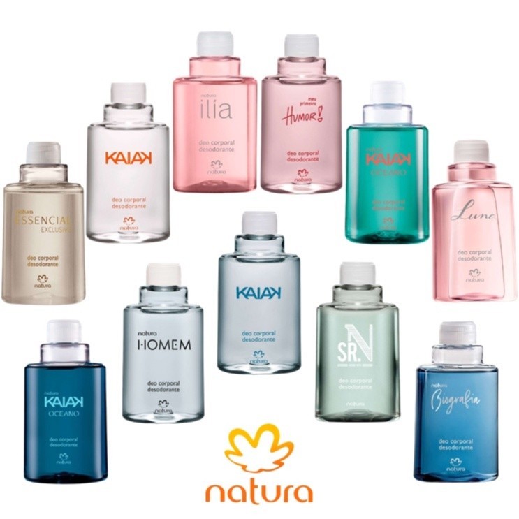 Refil Desodorante Deo Corporal Natura Feminino/Masculino - 100ml (Biografia, Luna, Homem, Kaiak, Kriska, Sr. N, Essencial Supreme/Oud, Ilia, Humor)