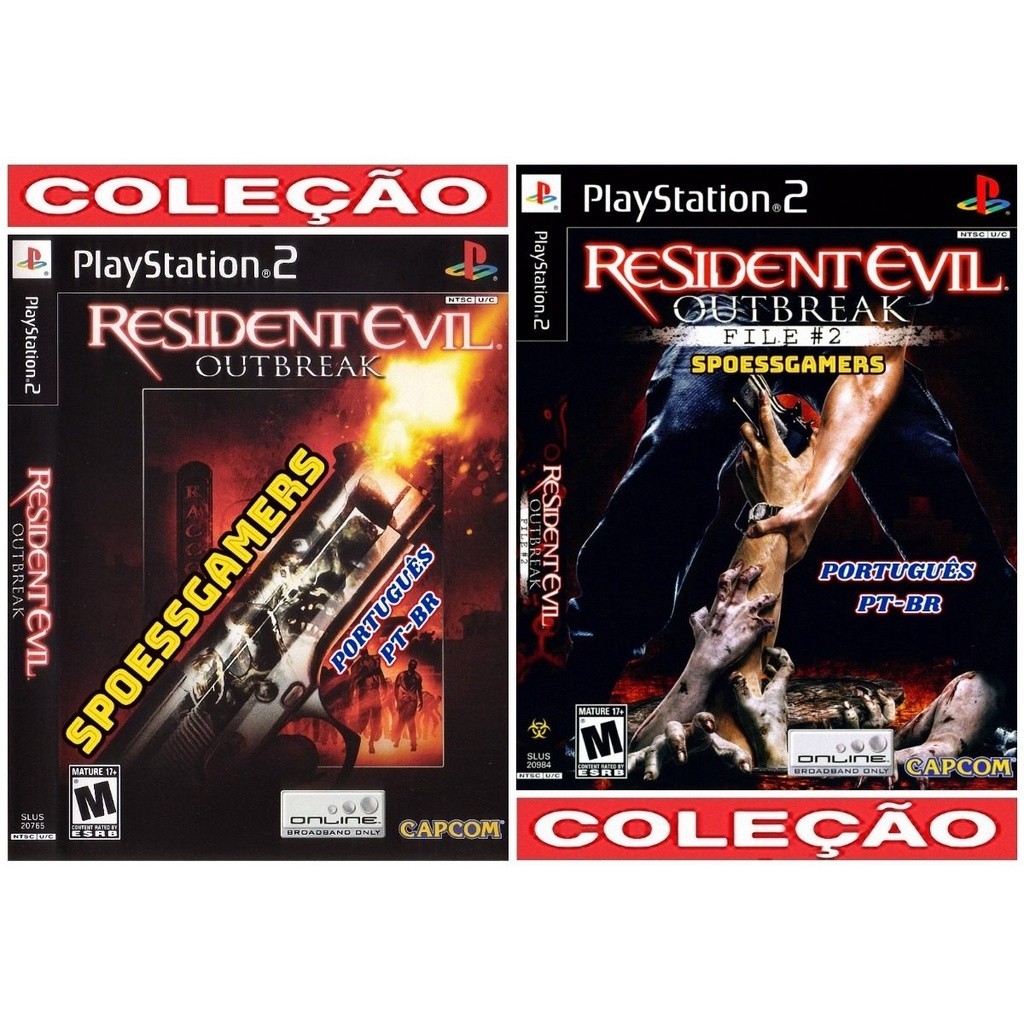 Jogo Resident Evil Outbreak E File#2 Ps2 Português Patch Me