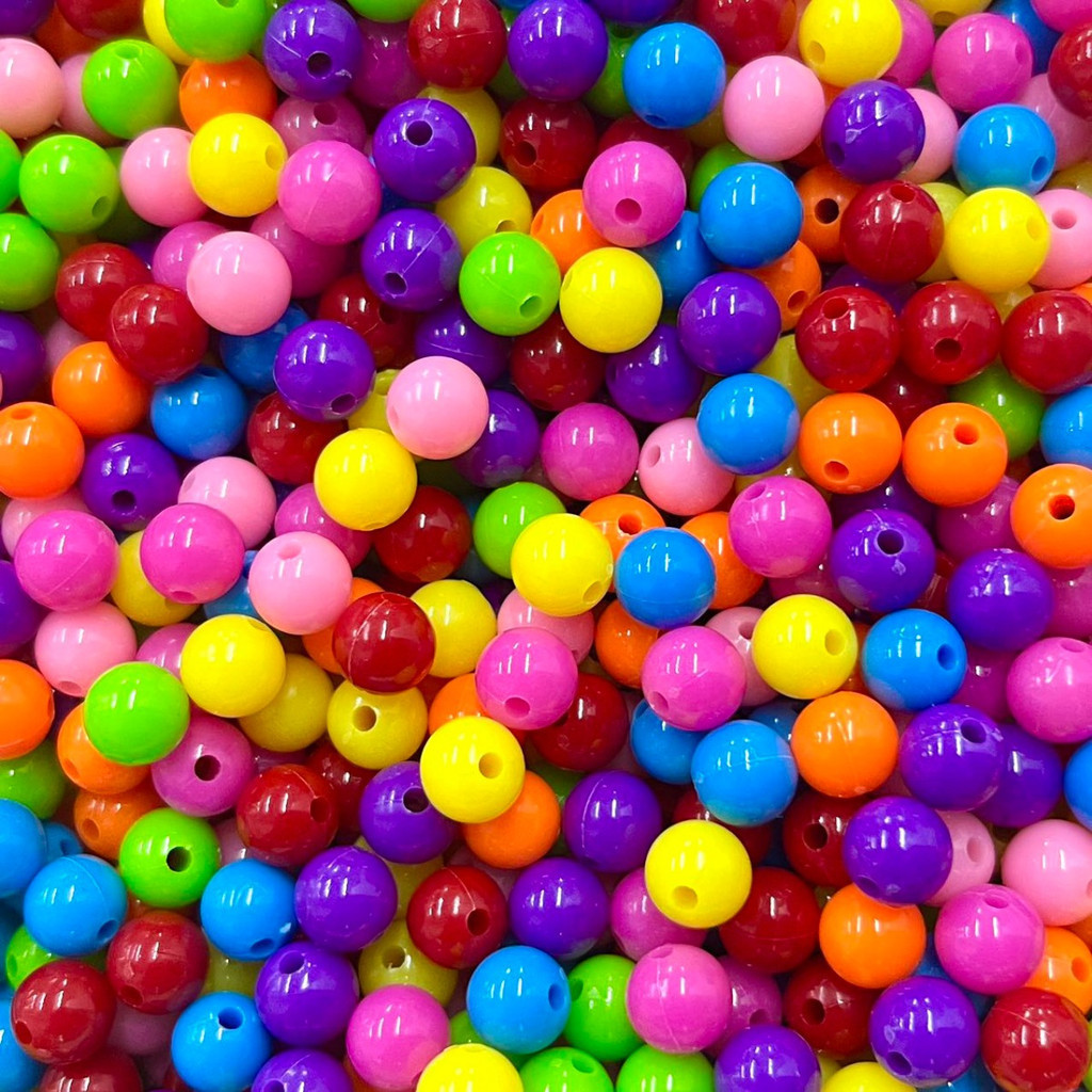 180 Pcs 8mm/430 pcs 6mm  Coloridas Miçangas Para Pulseiras C1-6-2 em Oferta na Shopee