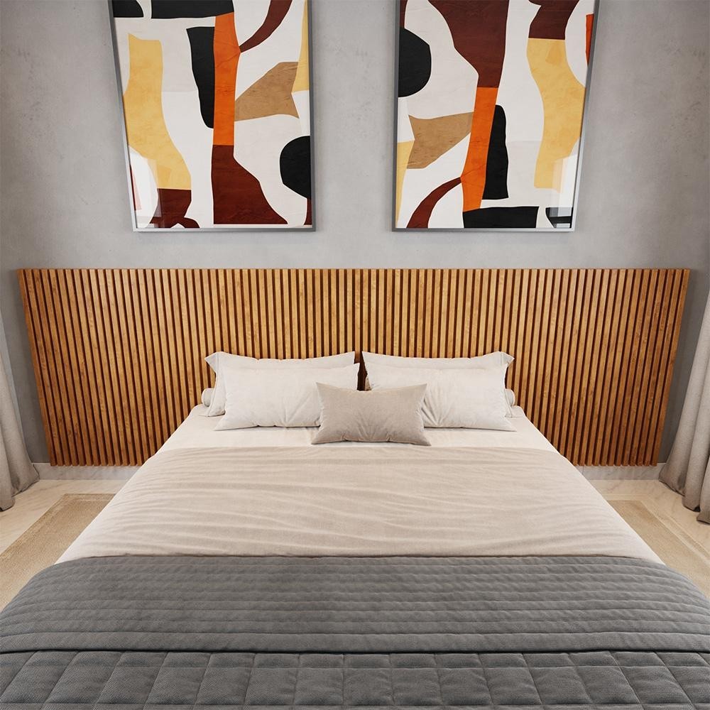Cabeceira Para Cama King Ripada Quarto Manila em Oferta na Shopee