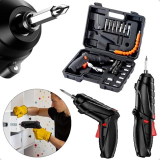 Mini Parafusadeira Furadeira Elétrica 2 Em 1 Maleta 45 Peças Bivolt Linha Premium em Oferta na Shopee