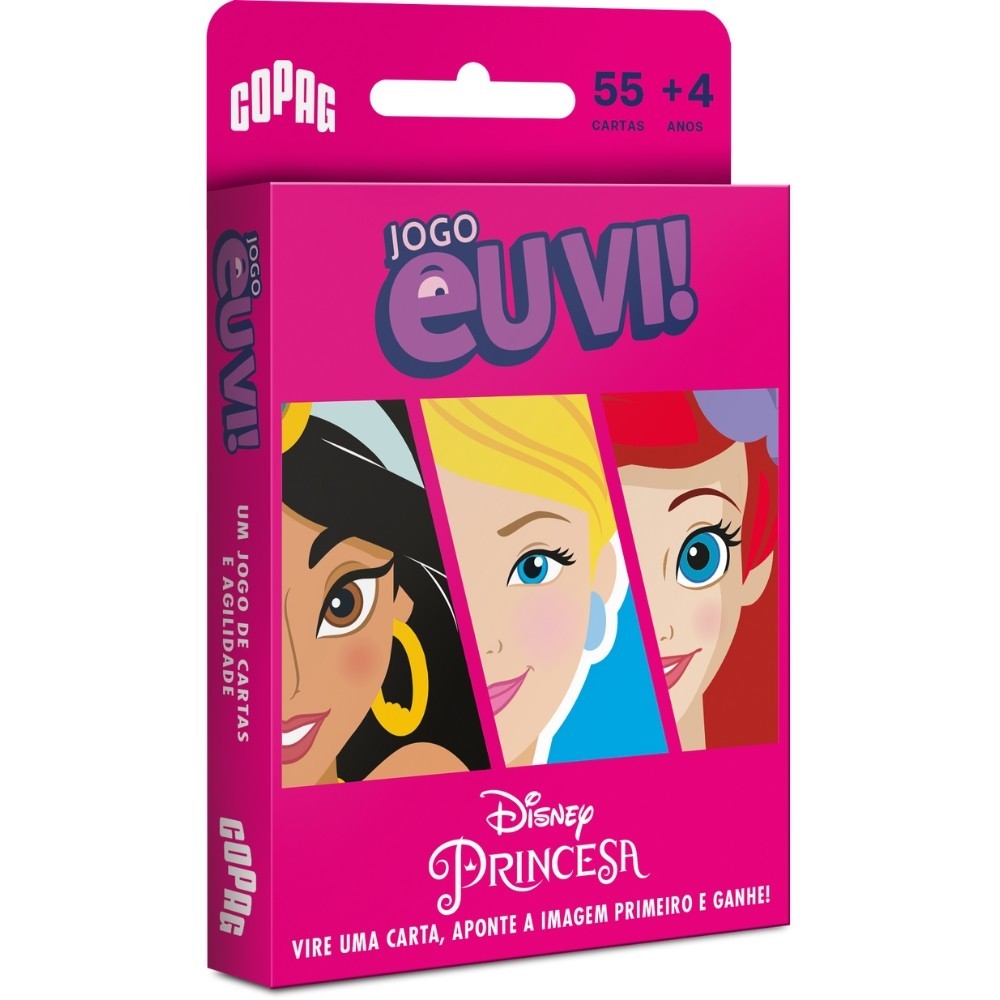 JOGO EU VI! PRINCESAS COPAG 55 CARTAS BARALHO DISNEY DIVERSÃO APRENDER RACIOCÍNIO CRIANÇA INFANTIL em Oferta na Shopee