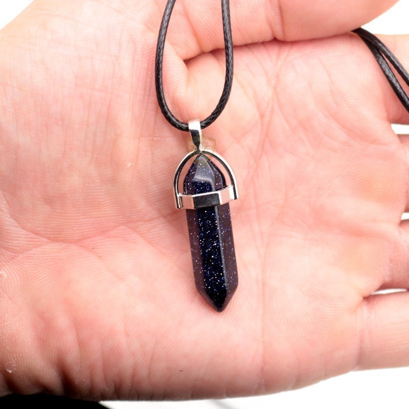 Colar Pedra Natural Estrela Signo Câncer - Pedra da Intuição Masculino Feminino Cordão Ajustável