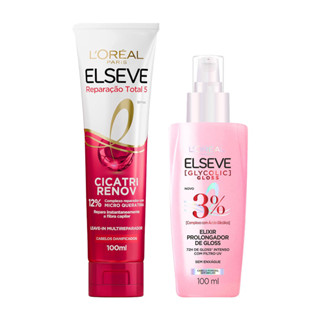 LEAVE-IN REPARAÇÃO TOTAL 5 + SÉRUM GLYCOLIC ELSEVE 100 ML em Oferta na Shopee