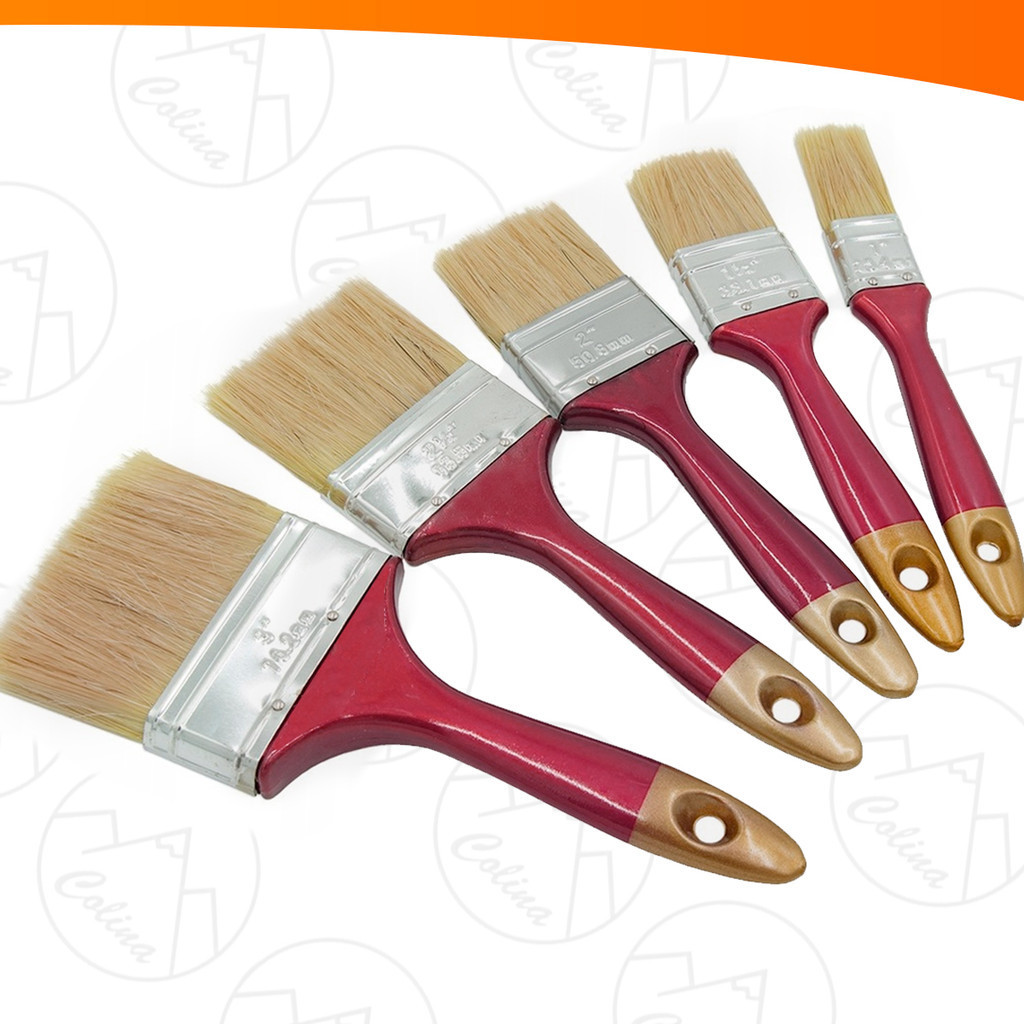 Kit 5 Pincéis Trincha Para Construção Pintura Multiuso Tamanhos Variados