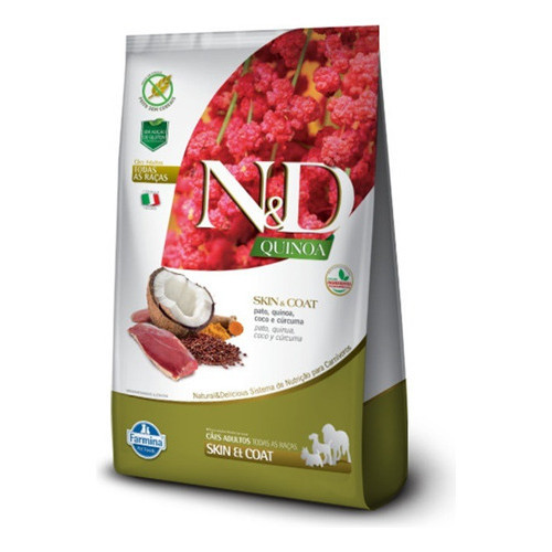 Ração De Cachorro N&d Quinoa Adulto Pato Skin 10,1kg