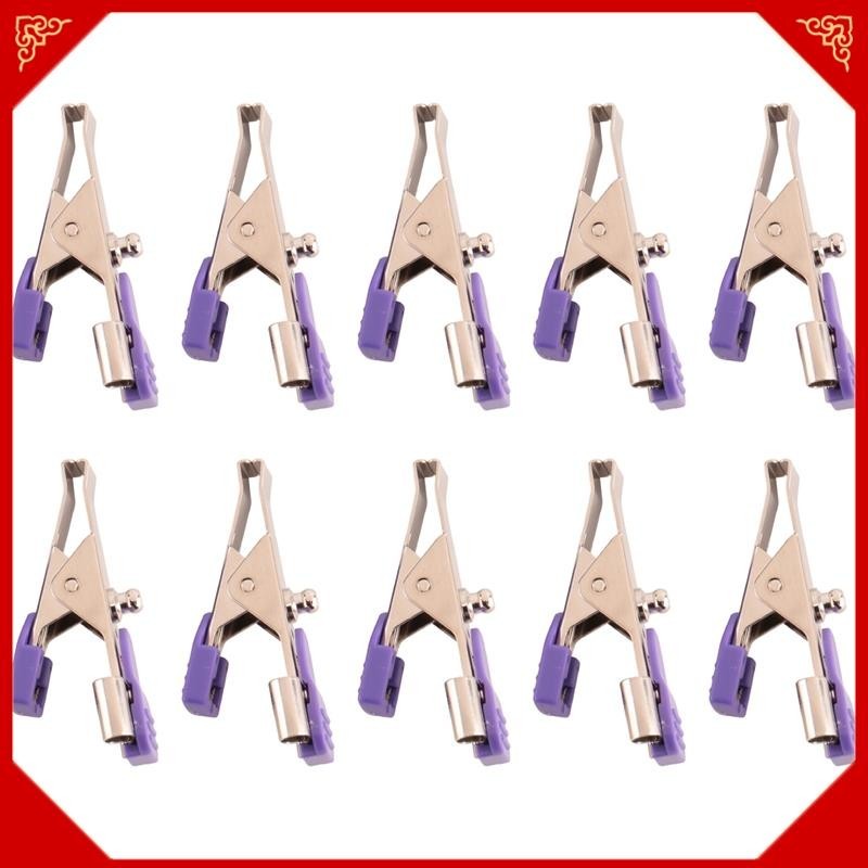 10Pcs Eletrodos Reutilizáveis ECG/EKG Alligator Clip Para Animais , De Estimação , Cães , Gatos E Veterinários , Usados Fixar Cabos