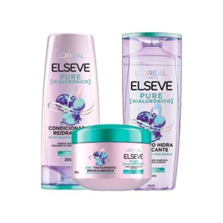 Kit L'Oréal Paris Pure Hialurônico versão 200ml (3 produtos) em Oferta na Shopee