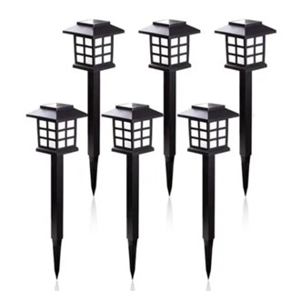 Kit 6 Luminárias Solares LED com Espeto Estilo Balizador para Jardim BOM-4601 em Oferta na Shopee